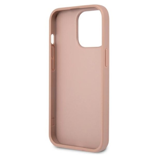 Guess GUHCP13LPSATLP iPhone 13 Pro / 13 6.1&quot  pink/pink hardcase SaffianoTriangle Logo 6
