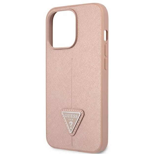 Guess GUHCP13LPSATLP iPhone 13 Pro / 13 6.1&quot  pink/pink hardcase SaffianoTriangle Logo 5