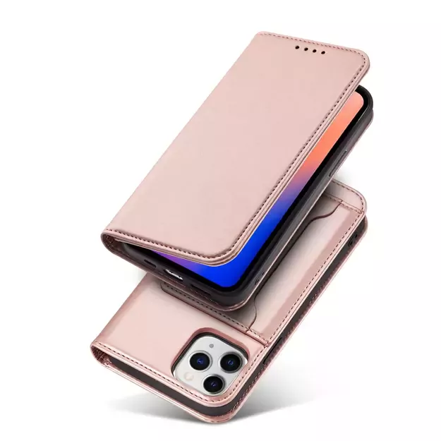 Magnet Card Case for iPhone 12 Pro Max Pouch Card Wallet Card Holder Pink 14