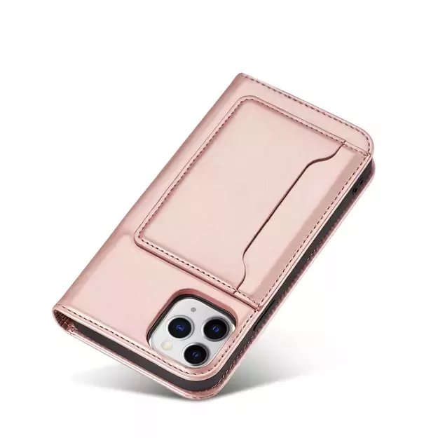 Magnet Card Case for iPhone 12 Pro Max Pouch Card Wallet Card Holder Pink 17