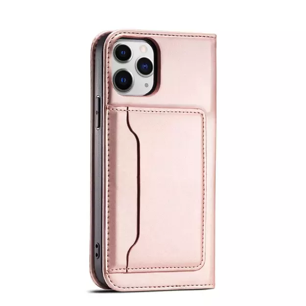 Magnet Card Case for iPhone 12 Pro Max Pouch Card Wallet Card Holder Pink 15