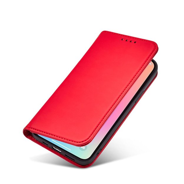 Magnet Card Case for iPhone 13 Pro Max Pouch Card Wallet Card Holder Red 11