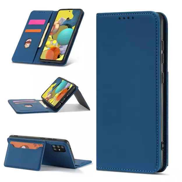 Magnet Card Case for Xiaomi Redmi Note 11 Pro Pouch Card Wallet Card Holder Blue 17