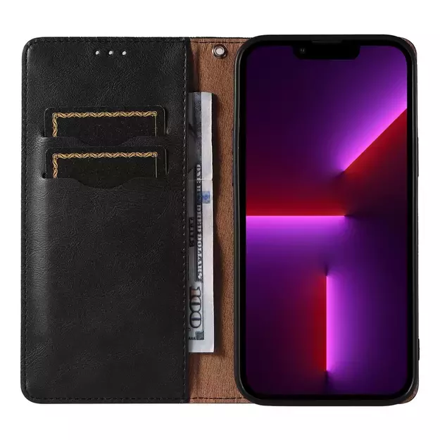 Magnet Strap Case for iPhone 12 Pro Max Pouch Wallet + Mini Lanyard Pendant Black 19