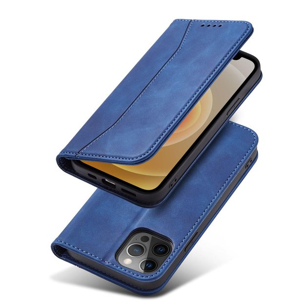 Magnet Fancy Case Case for iPhone 12 Pro Max Pouch Card Wallet Card Stand Blue 3