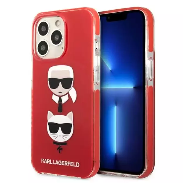 Karl Lagerfeld KLHCP13LTPE2TR iPhone 13 Pro / 13 6,1  hardcase czerwony/red Karl&Choupette Head