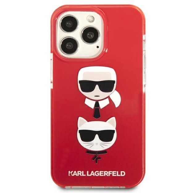 Karl Lagerfeld KLHCP13LTPE2TR iPhone 13 Pro / 13 6,1  hardcase czerwony/red Karl&Choupette Head 2