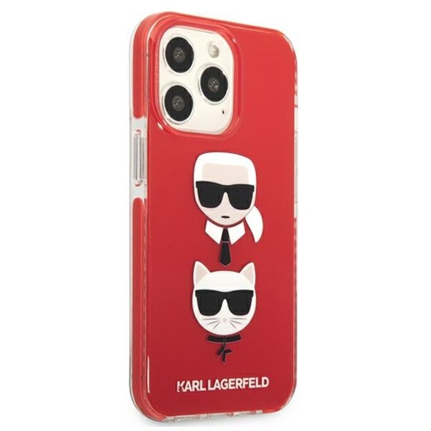 Karl Lagerfeld KLHCP13LTPE2TR iPhone 13 Pro / 13 6,1  hardcase czerwony/red Karl&Choupette Head 3