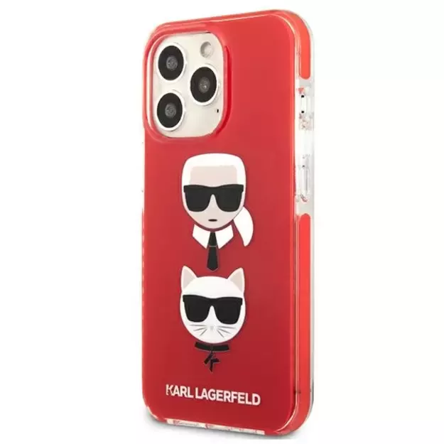 Karl Lagerfeld KLHCP13LTPE2TR iPhone 13 Pro / 13 6,1  hardcase czerwony/red Karl&Choupette Head 8