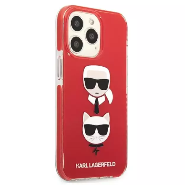 Karl Lagerfeld KLHCP13LTPE2TR iPhone 13 Pro / 13 6,1  hardcase czerwony/red Karl&Choupette Head 10