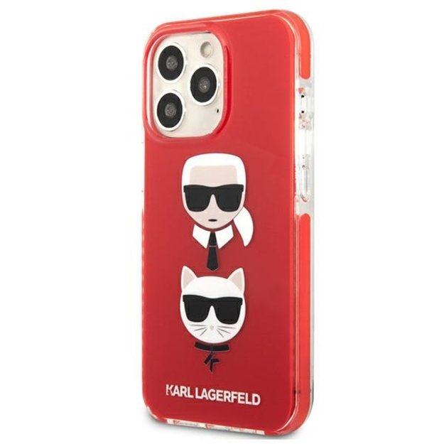 Karl Lagerfeld KLHCP13LTPE2TR iPhone 13 Pro / 13 6,1  hardcase czerwony/red Karl&Choupette Head 1