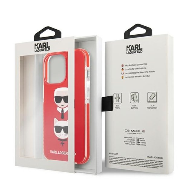 Karl Lagerfeld KLHCP13LTPE2TR iPhone 13 Pro / 13 6,1  hardcase czerwony/red Karl&Choupette Head 7