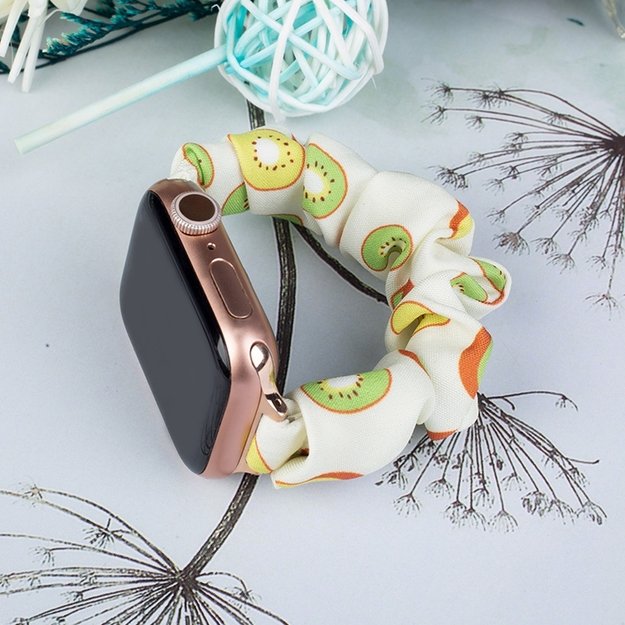 Fabric band for Apple Watch 42 / 44 / 45 mm strap bracelet rubber band - kiwi 1