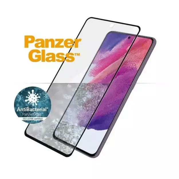 PanzerGlass E2E Microfracture antibacterial glass for Samsung Galaxy S21 FE - with black frame 4