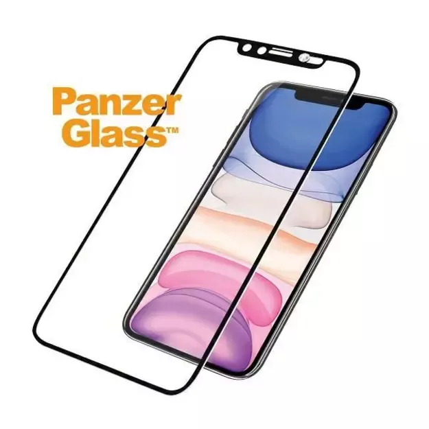 PanzerGlass E2E Super+ tempered glass with camera cover with Swarovsky crystal for iPhone XR / 11 - with black frame 1