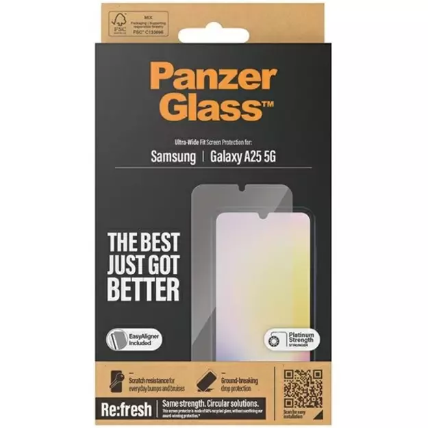 PanzerGlass Ultra-Wide Fit tempered glass for Samsung Galaxy A25 5G 6