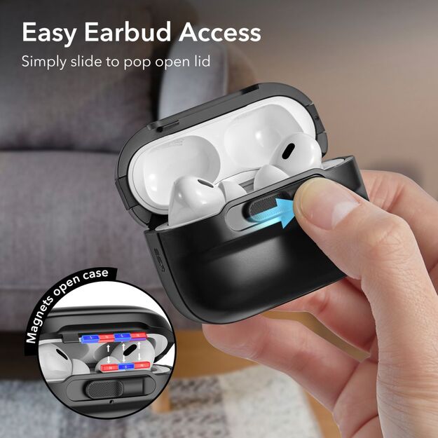 ESR Pulse Halolock Case with MagSafe for Apple AirPods Pro 1/2 - Black 3