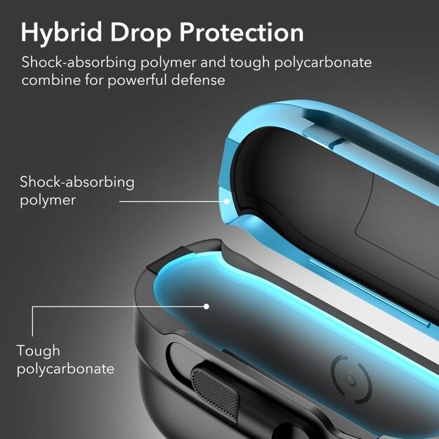 ESR Pulse Halolock Case with MagSafe for Apple AirPods Pro 1/2 - Black 5
