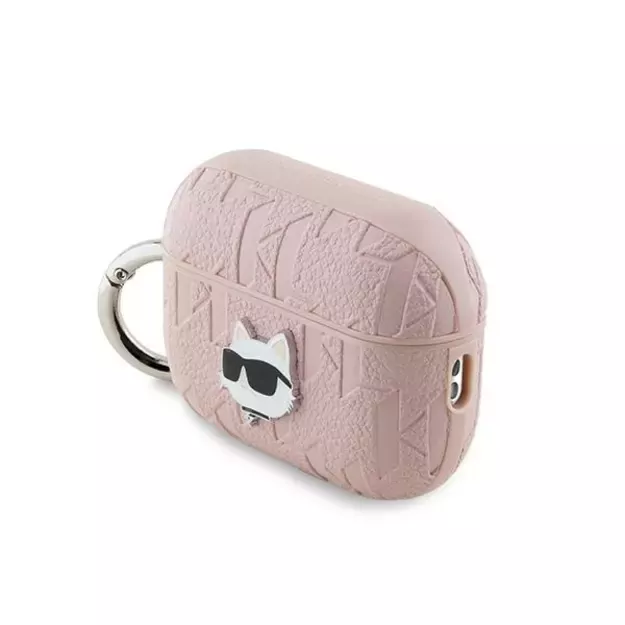 Karl Lagerfeld Monogram Choupette Head case for AirPods Pro 2 - pink 5