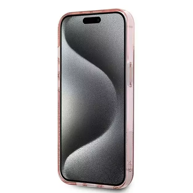 Karl Lagerfeld IML Choupette Head &amp  Monogram case for iPhone 14 / 15 / 13 - pink 11