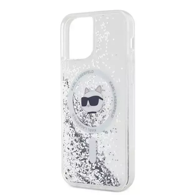 Karl Lagerfeld Liquid Glitter Choupette Head MagSafe Case for iPhone 12 / 12 Pro - Transparent 12