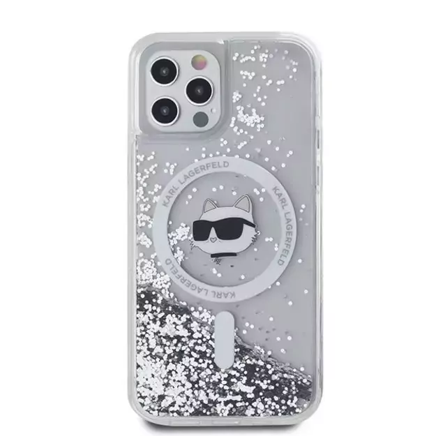 Karl Lagerfeld Liquid Glitter Choupette Head MagSafe Case for iPhone 12 / 12 Pro - Transparent 9