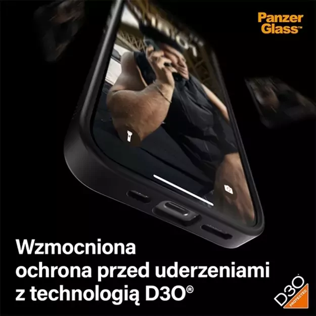 Military Grade Certified PanzerGlass ClearCase iPhone 15 Pro Case - Transparent &amp  Black 13