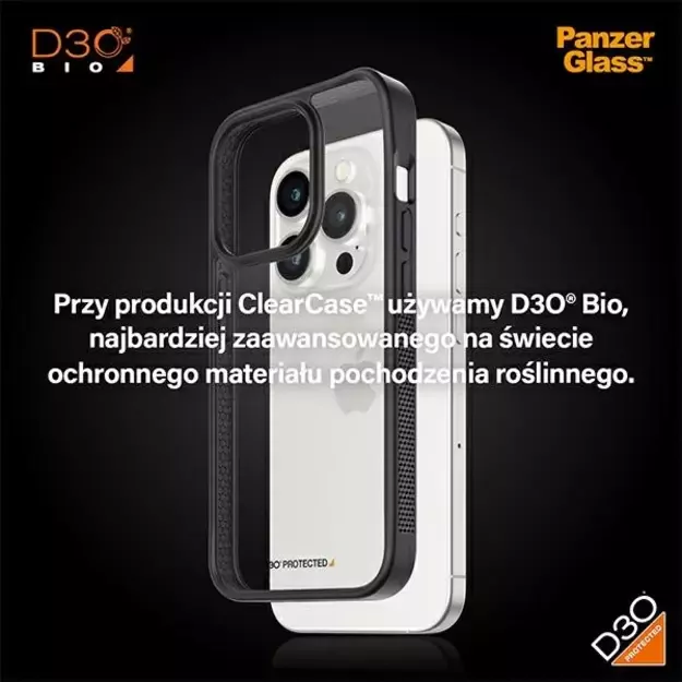 Military Grade Certified PanzerGlass ClearCase iPhone 15 Pro Case - Transparent &amp  Black 14