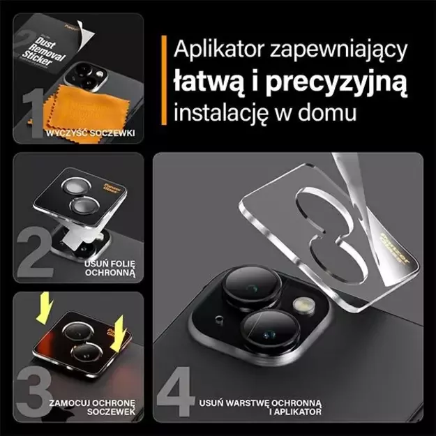 PanzerGlass Hoops Camera Protection for iPhone 15/15 Plus - with Black Frame 5
