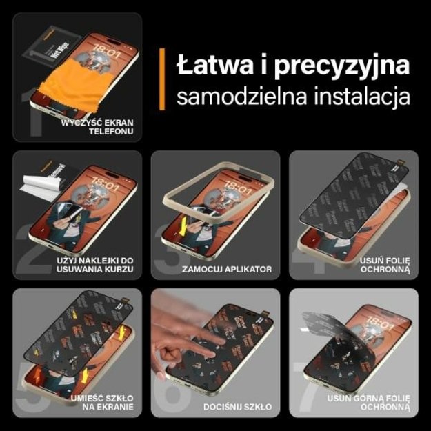 PanzerGlass Ultra-Wide Fit Tempered Glass with Glare and Blue Light Filter with Positioner for iPhone 15 Plus 1