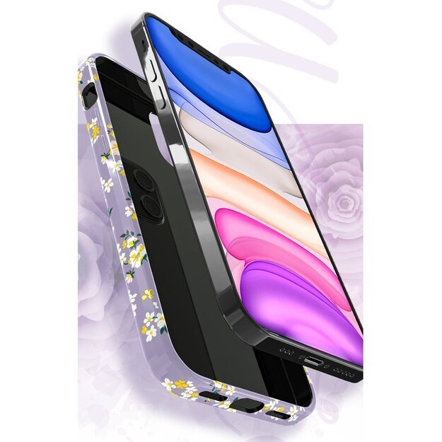 Kingxbar Blossom case decorated with original Swarovski crystals iPhone 12 Pro Max multicolour (Gardenia) 2