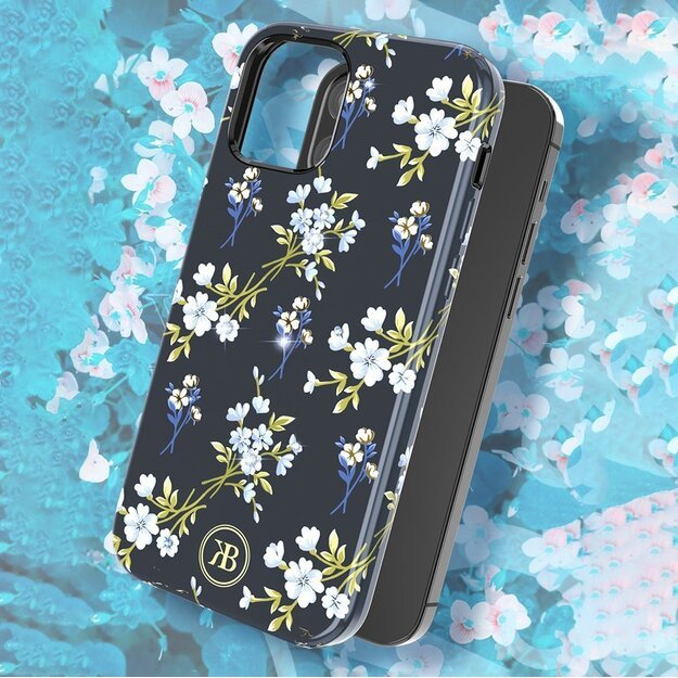 Kingxbar Blossom case decorated with original Swarovski crystals iPhone 12 Pro Max multicolour (Gardenia) 3