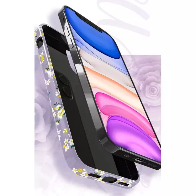Kingxbar Blossom case decorated with original Swarovski crystals iPhone 12 Pro Max multicolour (Gardenia) 6