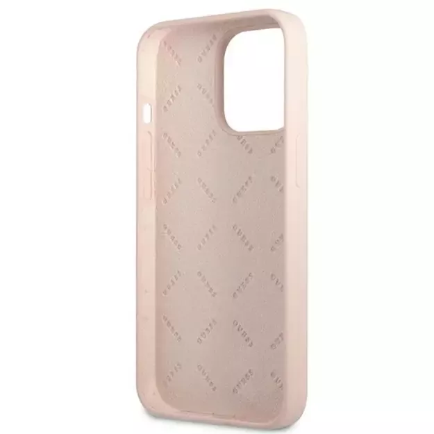 Guess GUHCP13XSLTGP iPhone 13 Pro Max 6.7&quot  pink/pink hardcase Silicone Triangle 13
