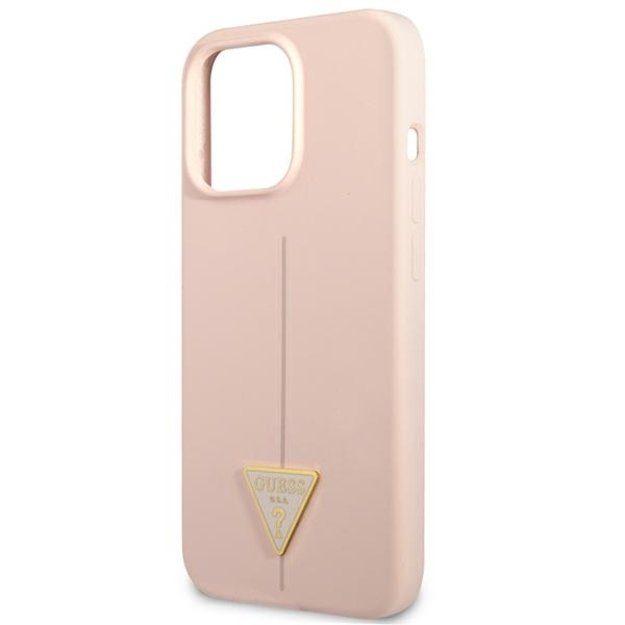 Guess GUHCP13XSLTGP iPhone 13 Pro Max 6.7&quot  pink/pink hardcase Silicone Triangle 5