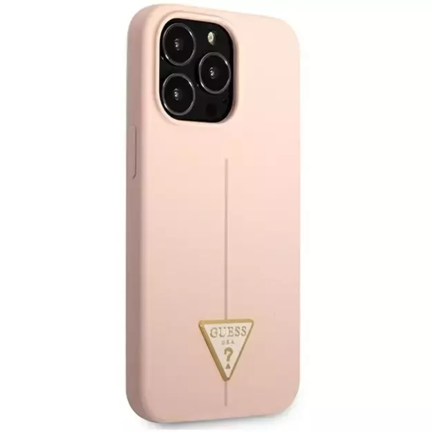 Guess GUHCP13XSLTGP iPhone 13 Pro Max 6.7&quot  pink/pink hardcase Silicone Triangle 10