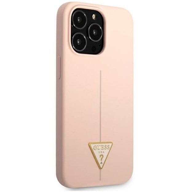 Guess GUHCP13XSLTGP iPhone 13 Pro Max 6.7&quot  pink/pink hardcase Silicone Triangle 3