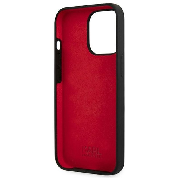 Karl Lagerfeld KLHCP13LSLMP1K iPhone 13 Pro / 13 6,1  hardcase czarny/black Silicone Plaque 13