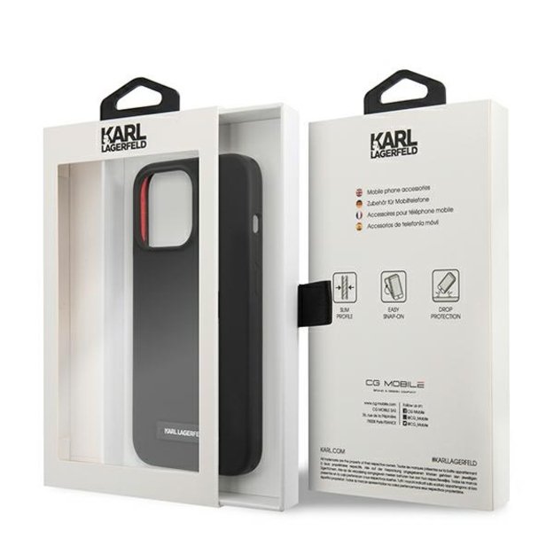 Karl Lagerfeld KLHCP13LSLMP1K iPhone 13 Pro / 13 6,1  hardcase czarny/black Silicone Plaque 14