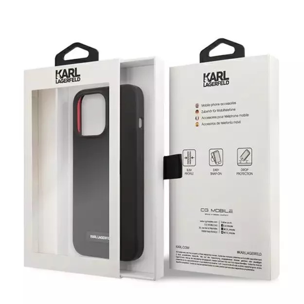 Karl Lagerfeld KLHCP13LSLMP1K iPhone 13 Pro / 13 6,1  hardcase czarny/black Silicone Plaque 7