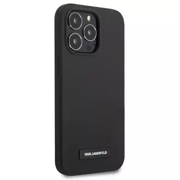 Karl Lagerfeld KLHCP13LSLMP1K iPhone 13 Pro / 13 6,1  hardcase czarny/black Silicone Plaque 3