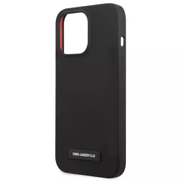Karl Lagerfeld KLHCP13LSLMP1K iPhone 13 Pro / 13 6,1  hardcase czarny/black Silicone Plaque 5