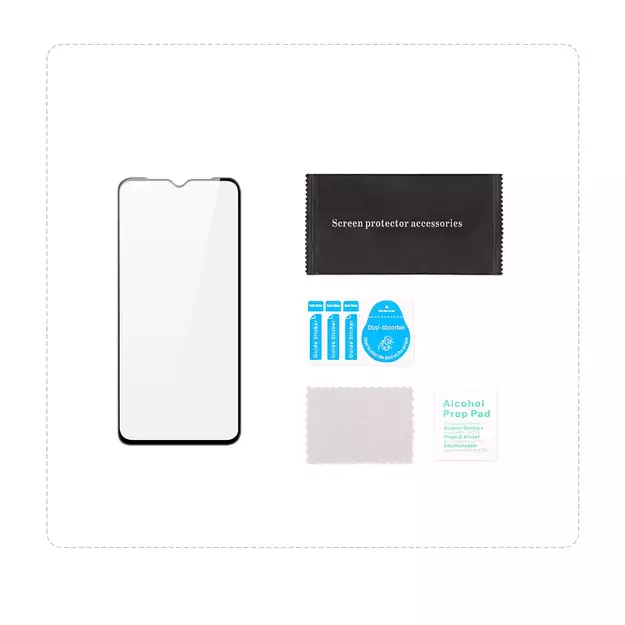 Dux Ducis 9D Tempered Glass 9H Full Screen Tempered Glass with Realme Narzo 50A frame black (case friendly) 8