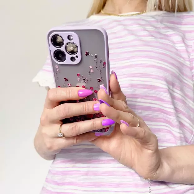 Design Case for iPhone 12 Pro Max floral purple 4
