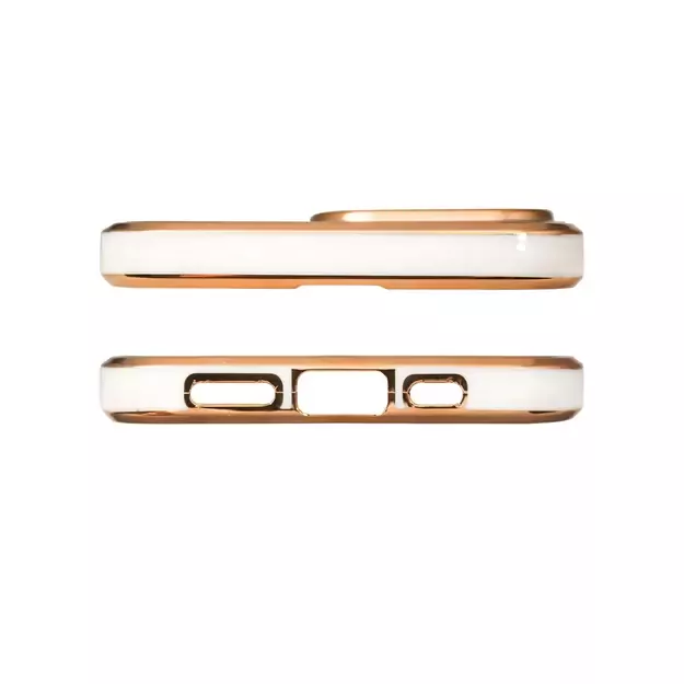 Lighting Color Case for Samsung Galaxy A12 5G gold frame gel cover white 2