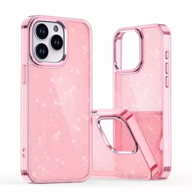 Glitter Case for iPhone 16 - pink with glitter 10