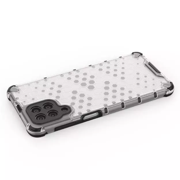 Honeycomb case armored cover with a gel frame for Samsung Galaxy M53 5G transparent 18