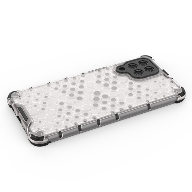 Honeycomb case armored cover with a gel frame for Samsung Galaxy M53 5G transparent 29