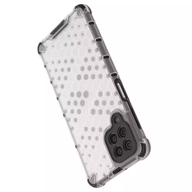 Honeycomb case armored cover with a gel frame for Samsung Galaxy M53 5G transparent 22