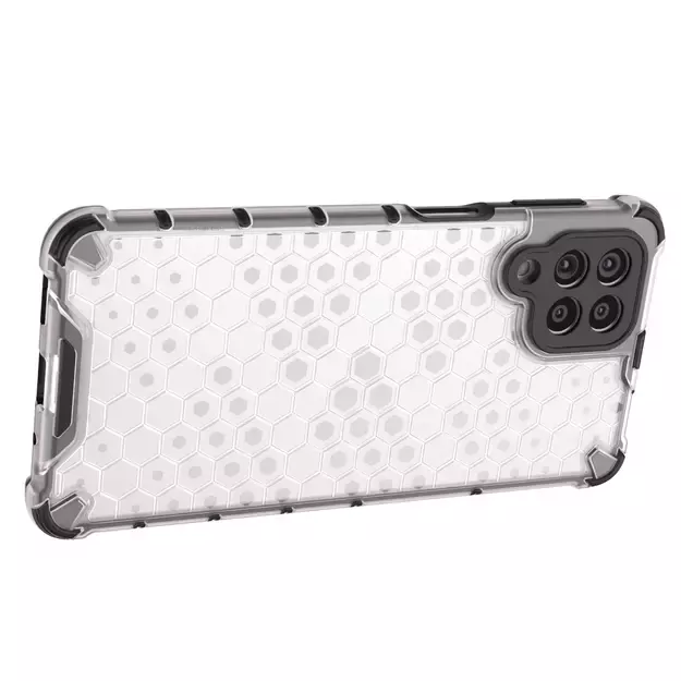Honeycomb case armored cover with a gel frame for Samsung Galaxy M53 5G transparent 30